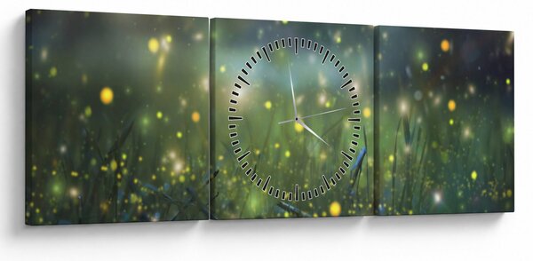 Obraz - Magiczna noc (z zegarem) (90x30 cm)