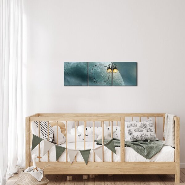 Obraz - Niebo w zasięgu ręki (z zegarem) (90x30 cm)