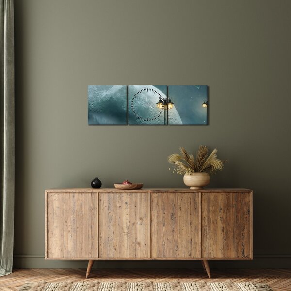 Obraz - Niebo w zasięgu ręki (z zegarem) (90x30 cm)