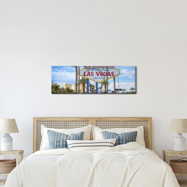 Obraz - Las Vegas (z zegarem) (90x30 cm)