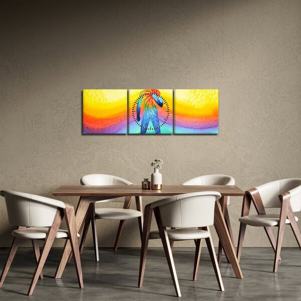 Obraz - Wewnętrzna siła (z zegarem) (90x30 cm)