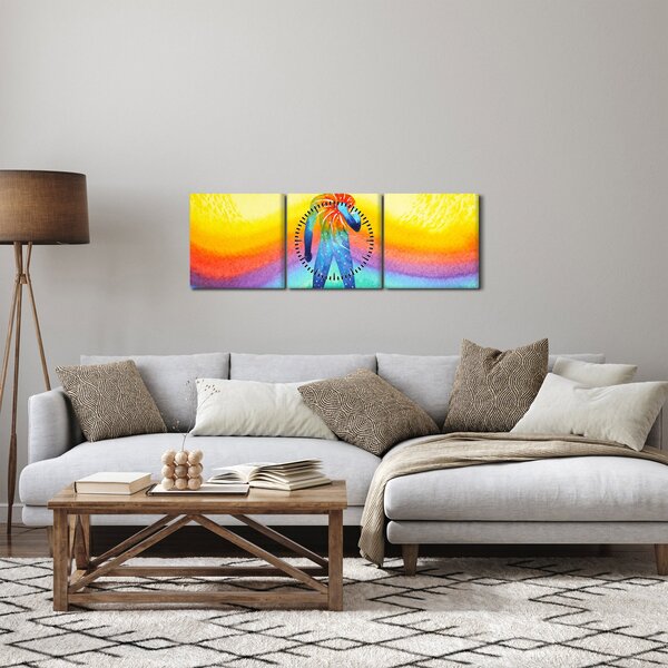 Obraz - Wewnętrzna siła (z zegarem) (90x30 cm)