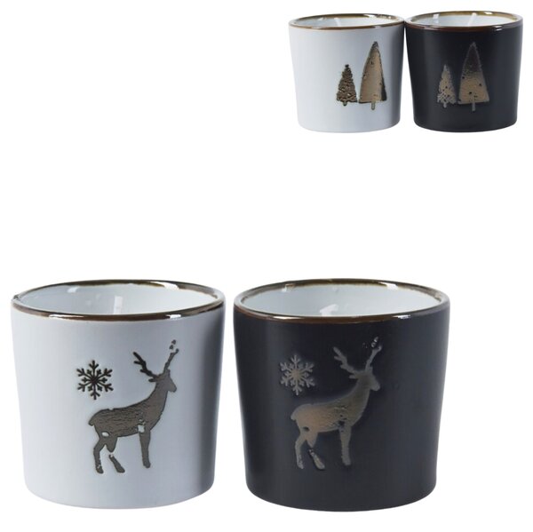 Świąteczna świeca w ceramicznej obudowie SNOWLIGHT 6 cm - różne warianty
