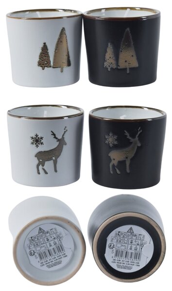 Świąteczna świeca w ceramicznej obudowie SNOWLIGHT 6 cm - różne warianty