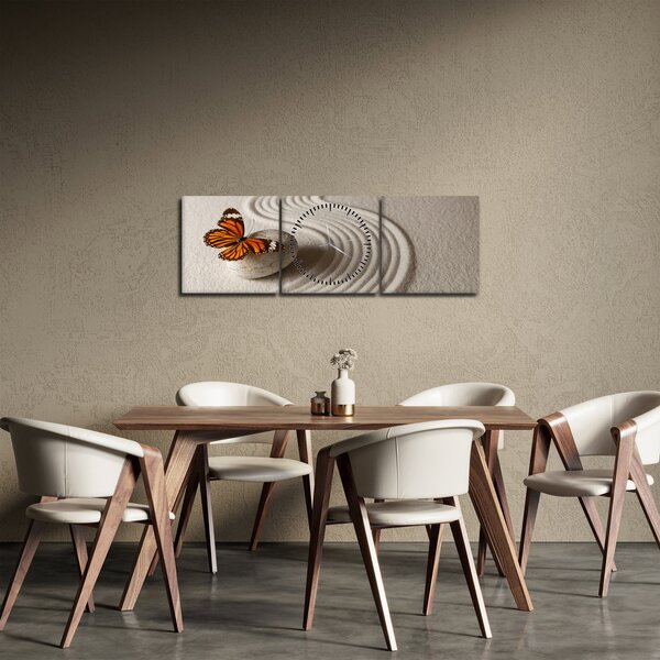 Obraz - Spokój ducha (z zegarem) (90x30 cm)