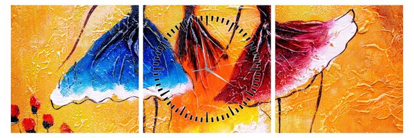Obraz - Obraz olejny, baletki (z zegarem) (90x30 cm)