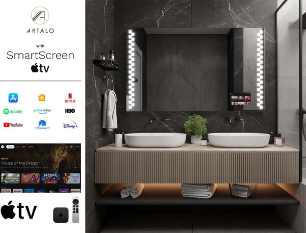 LED lustro do łazienki z oświetleniem M8 premium