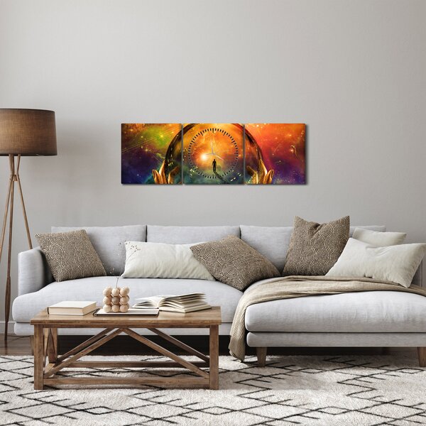 Obraz - Wróżbiarstwo (z zegarem) (90x30 cm)