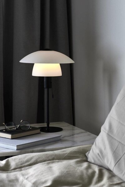 Lampa stołowa Nocna Skandynawska Nordlux 2010875001 Verona E27 40cm x 27cm czarny biały