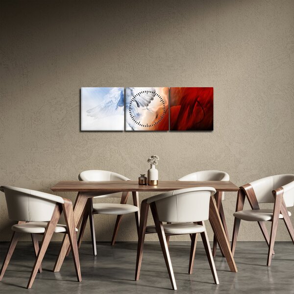 Obraz - Dobro i zło (z zegarem) (90x30 cm)
