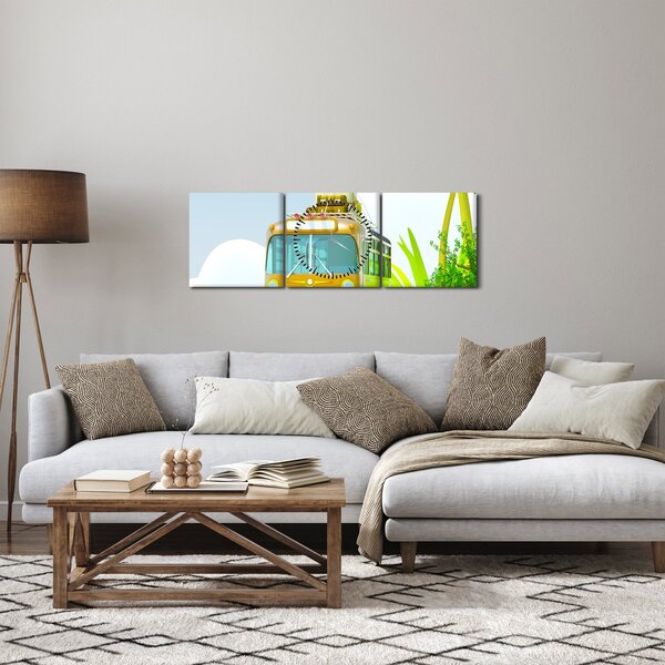 Obraz - Podróż do tropików (z zegarem) (90x30 cm)