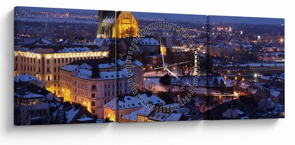 Obraz - Katedra św. Piotra i Pawła, Brno, Czechy (z zegarem) (90x30 cm)