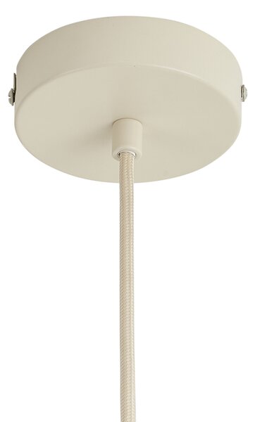 Lampa wisząca Japandi beżowa z lnianym abażurem 50 cm - Fedde