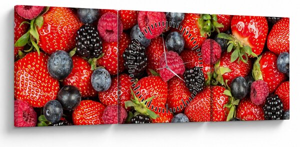Obraz - Ładunek owoców (z zegarem) (90x30 cm)