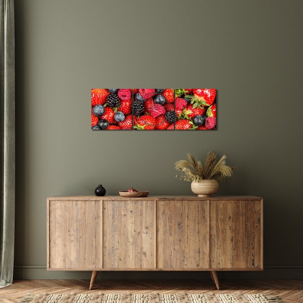 Obraz - Ładunek owoców (z zegarem) (90x30 cm)
