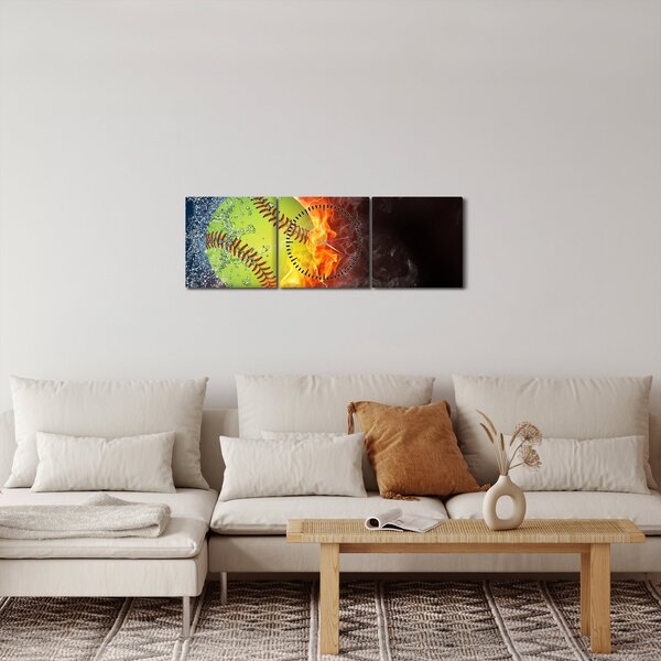 Obraz - Piłka tenisowa (z zegarem) (90x30 cm)