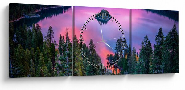 Obraz - Jezioro Tahoe, Sierra Nevada, Kalifornia, USA (z zegarem) (90x30 cm)