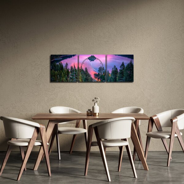 Obraz - Jezioro Tahoe, Sierra Nevada, Kalifornia, USA (z zegarem) (90x30 cm)