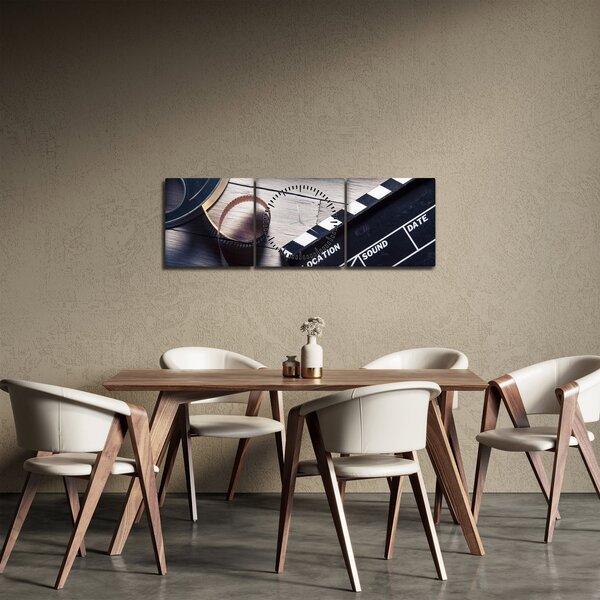 Obraz - Film (z zegarem) (90x30 cm)