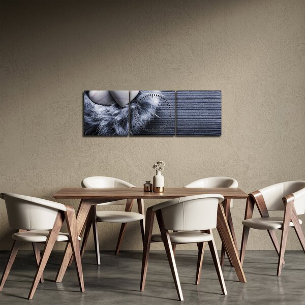 Obraz - Gniazdo miłości (z zegarem) (90x30 cm)