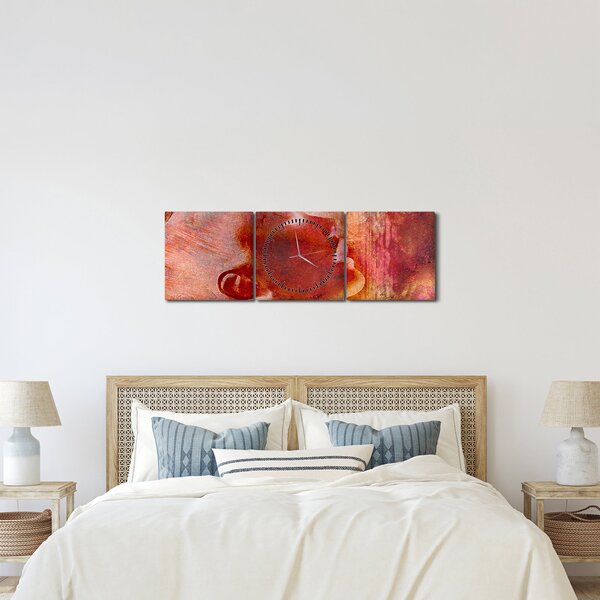 Obraz - Profil twarzy kobiety (z zegarem) (90x30 cm)
