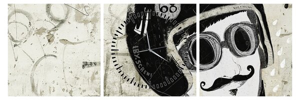 Obraz - Zawodnik (z zegarem) (90x30 cm)