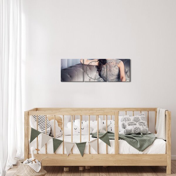Obraz - Glamour (z zegarem) (90x30 cm)