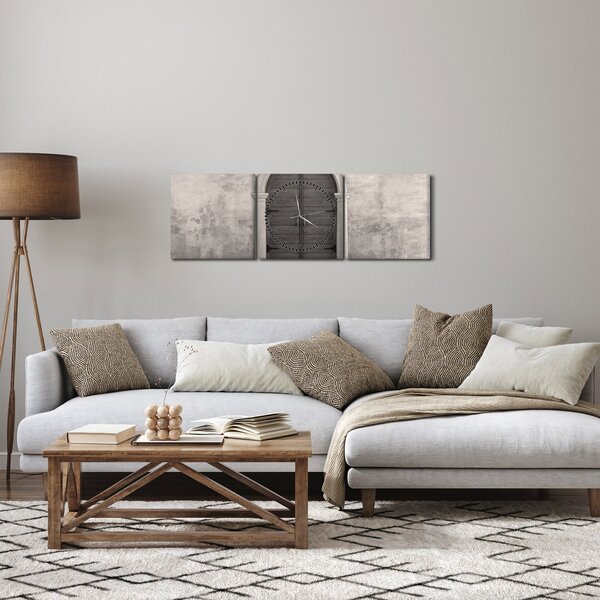 Obraz - Tajemnicze drzwi (z zegarem) (90x30 cm)