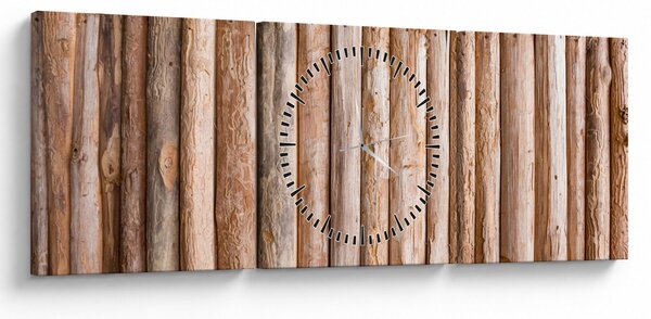 Obraz - Bambus (z zegarem) (90x30 cm)