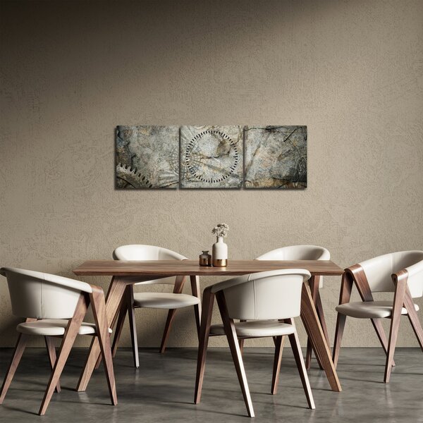 Obraz - Upływ czasu (z zegarem) (90x30 cm)