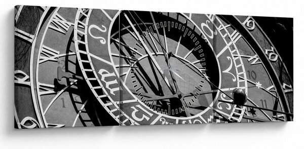Obraz - Zegar astronomiczny, Praga, Czechy (z zegarem) (90x30 cm)