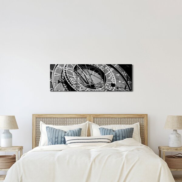 Obraz - Zegar astronomiczny, Praga, Czechy (z zegarem) (90x30 cm)