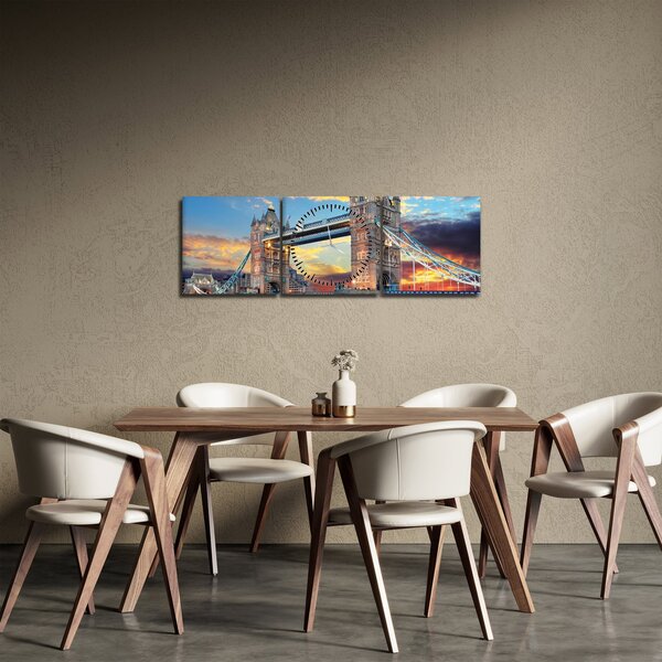 Obraz - Tower Bridge, Londyn, Anglia (z zegarem) (90x30 cm)