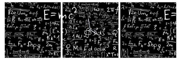Obraz - Matematyka (z zegarem) (90x30 cm)