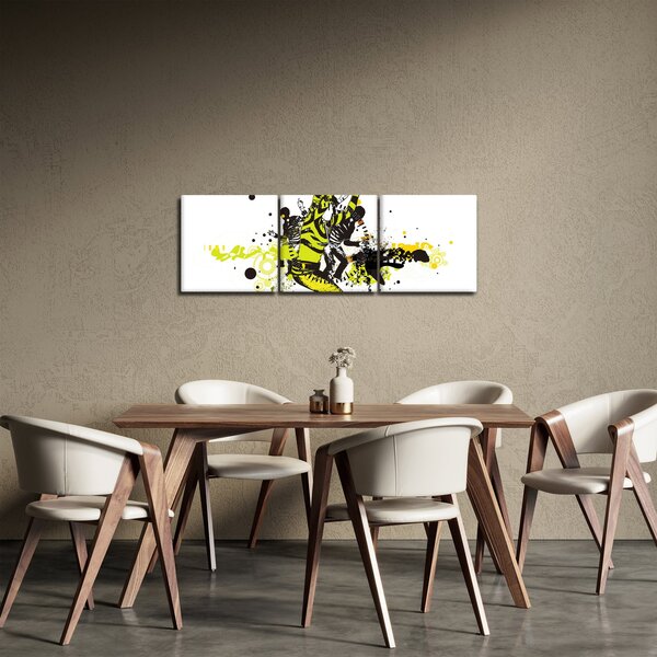 Obraz - Street dance (z zegarem) (90x30 cm)