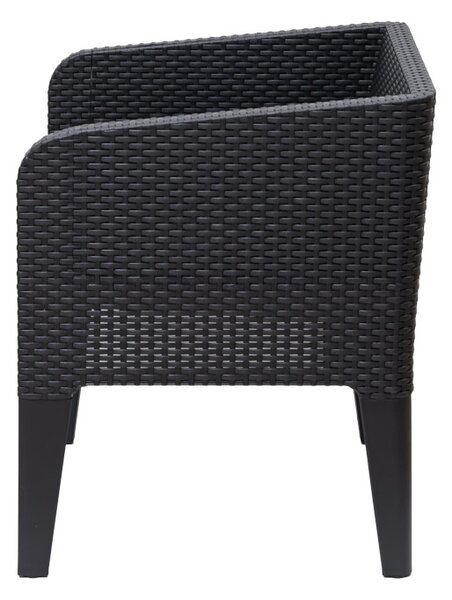Fotel rattanowy COLUMBIA czarny