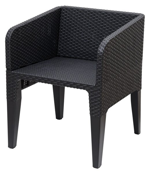 Fotel rattanowy COLUMBIA czarny