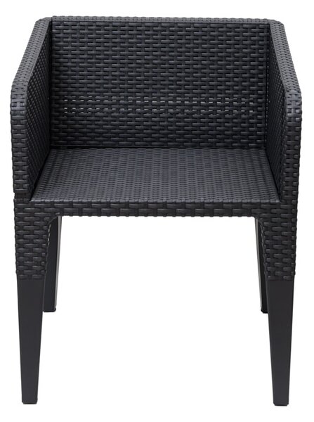 Fotel rattanowy COLUMBIA czarny
