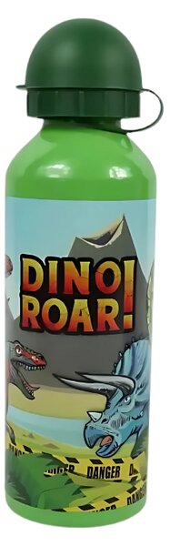 Dziecięca metalowa butelka DINO ROAR 500 ml zielona