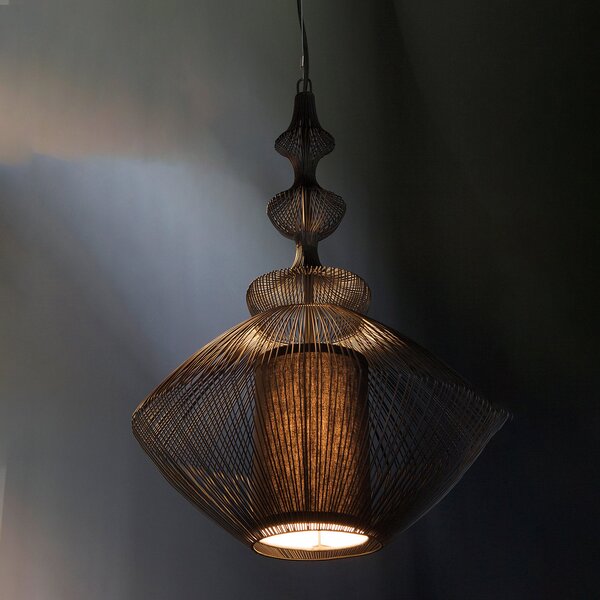 Lampa Wisząca Forestier, Opium, ściemnialny, czarny, salon, metal, design