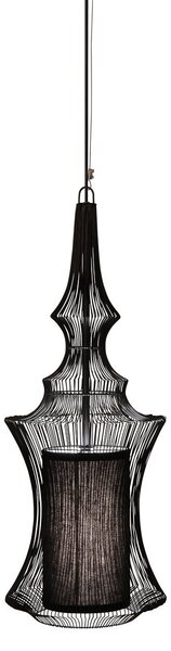 Lampa Wisząca Forestier, Tibet, ściemnialny, czarny, salon, metal, design