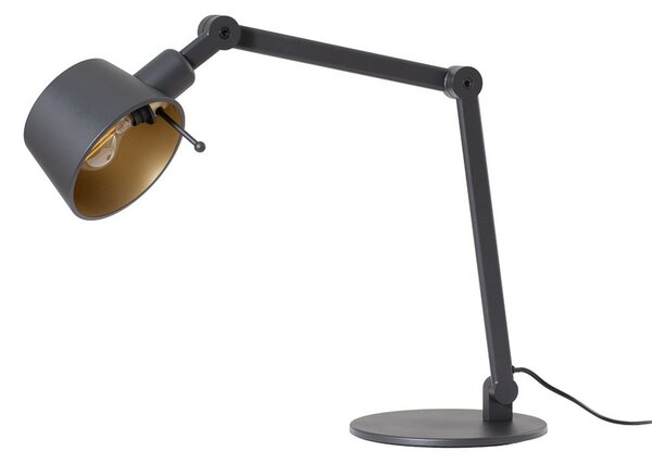 Lampa Stołowa Lucande, Silka, czarny, gabinet | pracownia, metal, nowoczesny