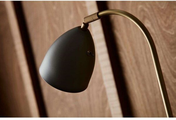 Deluxe Lampa Podłogowa Ciepły Szary/Mosiądz LED