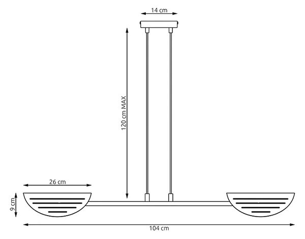 Czarna nowoczesna metalowa lampa wisząca - 28X D167 K9-P21