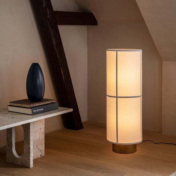 Lampa Podłogowa Audo Copenhagen, Hashira, ściemnialny, beżowy, salon, tkanina | tekstylia, design