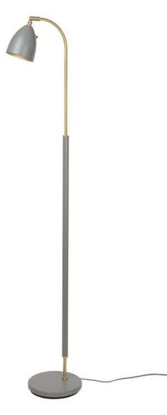 Deluxe Lampa Podłogowa Ciepły Szary/Mosiądz LED