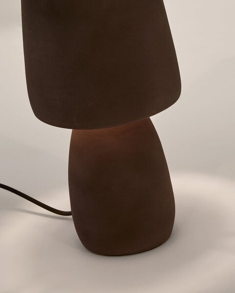 Ciemnobrązowa lampa stołowa (wysokość 30 cm) Tandy – Kave Home