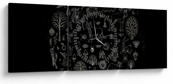 Obraz - Natura (z zegarem) (90x30 cm)
