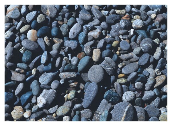 Obraz na szkle - kamyki z plaży (70x50 cm)