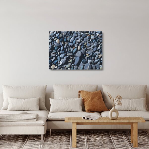 Obraz na szkle - kamyki z plaży (70x50 cm)